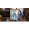 Beautiful Larghe 55cm x 42 cm Vintage Print Of The Blue Boy
