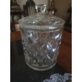 Stunning Molded Sweetie Jar & Beautiful Modern Crystal Ashtrays & A Delft Mug