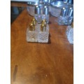 Gorgeous Silver Plated Condiment Server Plus Salt & Pepper Shakers