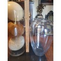 Two Beautiful Glass Vases Plus 3 Ostrich Eggs