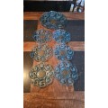 Set of Blue Cookie Plate & Side Plates