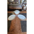 Two Platters & a Lidded Bowl