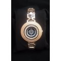 Luxury Women Quartz Wrist Fashion Luxury Gold Stainless Steel Band Wrist Watch
