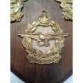 South  African Airforce Cap Badges plaque