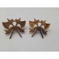 2 x Crossed Axes Military Fireman badges
