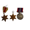 WW2, 3 medals issued to JJJ Steyn 115082