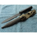 R1 BAYONET COMPLETE WITH PLASTIC SCABBARD & FROG - GOOD CONDITION