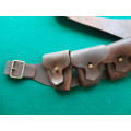 PATTERN 08 LEATHER BANDOLEER NO MARKINGS - GOOD CONDITION - LEATHER SUPPLE