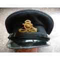 SADF ARTILLERY OFFICERS DRESS BLUES CAP - WITH GILDED CAP BADGE AS WORN TO 1976