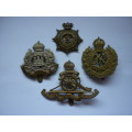BRITISH ARMY BADGE LOT - NO LUGS ON THE VICTORIAN SERVICE CORP BADGE (3)