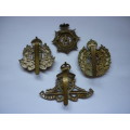 BRITISH ARMY BADGE LOT - NO LUGS ON THE VICTORIAN SERVICE CORP BADGE (3)