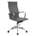 Office Chairs -PU Leather High Back Executive - Grey Colou