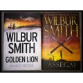 WILBUR SMITH : ASSEGAI (Macmillan 1st Ed.) + GOLDEN LION (HarperCollins 1st Ed.) - 1st Imp. Like New