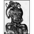 Surrealist Pen Sketch `Biomorphic Vision of a Scrap-Metal Connoiseur` by Surrealist Pioneer R. Steyn