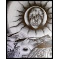 Original Work: `The Sun Eater`s Day Off` by Ras Steyn - 2Band3B Lead Pencil Drawing - Mounted/Signed