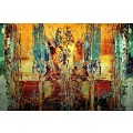 Abstract Original: Title: CHAOS THEORY - Canvas Print - 1165mm by 765mm - Art by Ras Steyn