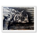 ORIGINAL ART: `Renoire`s Indigo Rhino` by SA Artist Ras Steyn [MFA] - Lead Pencil, ONE ONLY*