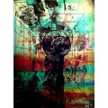 Original Abstract Art: DEAD OVER HEELS by Surrealist Ras Steyn [MFA] - 2X Gallery Prints Available*