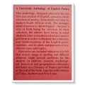 A University Anthology of English Poetry - Oxford Uni. Press.  (Total of 386 POEMS) Fair to Good:B-