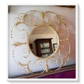 Vintage Wrought Iron Mirror - Botanical Motif - Beveled Circular Mirror 840MM by 840MM ***** SALE***