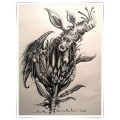 Series: Delicious Monster II (Number 2 ) by Ras Steyn Lead Pencil Drawing [248mm by 168mm]