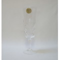 SET OF SIX VINTAGE FRENCH CRISTAL D'ARQUES CHANTILLY LEAD CRYSTAL CHAMPAGNE FLUTES