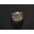 DAZZLING SOLID 925 STERLING SILVER RING!!