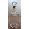 BEAUTIFUL SET OF GLASS DECANTER WITH MATCHING GLASS