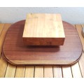 PAIR OF HI QUALITY HEAVY DUTY TEAK WOOD & other CHOPPING BOARDS.