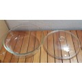 LARGE `ANCHOR HOCKING - USA` OVENPROOF CLEAR GLASS CASSEROLE WITH LID.