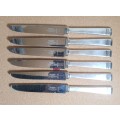 Set of 6 authentic HEAVY SILVER PLATE Mapping & Web - Sheffield, England Luxury Butter knives.