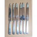 Set of 6 authentic HEAVY SILVER PLATE Mapping & Web - Sheffield, England Luxury Butter knives.