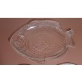 BRAND NEW SET OF 5 PIECES FISH PLATE / PLATTER GLASS DISHES.