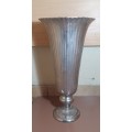 PLANTER - ALUMINIUM PLATA VINTAGE CARTIER STYLE LARGE ALUMINIUM VASE.