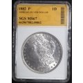Morgan Silver(0.9000) USA Dollar 1882 (P) MS67 SGS graded