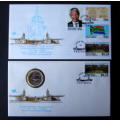SOUTH AFRICA Presidential Inauguration Covers - Uncirculated R5 COIN - Have a L@@K!