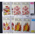 SOUTH AFRICA Mint Control Block Set - Floral Emigrants 1985 //Flowers