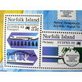 NORFOLK ISLAND Mint Miniature Sheet - Sydpex Stamp Exhibition 1988
