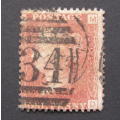 GREAT BRITAIN - Queen Victoria Penny Red - Plate 124