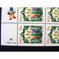 SOUTH AFRICA Mint Booklet Pane - Christmas 1996