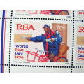SOUTH AFRICA Mint Control Block - World Post Day 1996