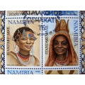 NAMIBIA Miniature Sheet Set (CTO) - Traditional Women`s Hairstyles and Headdresses 2002