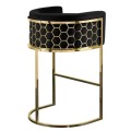 CATHIE BARSTOOL GOLD FRAME VELVET