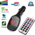Wireless MP3 Player Auto FM Transmitter Modulator LCD Car Kit USB Charger SD MMC Remote