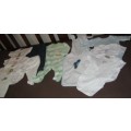 Lot of 11 babies' clothing, all newborn but 1 - R13.64 per item.