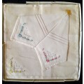 Vintage Swiss Made Embroidered Handkerchiefs (3)