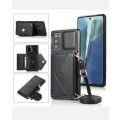 Favorable impression Crossbody Leather Wallet Case For Samsung S20FE Black