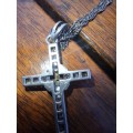 925 Italy silver cross necklace