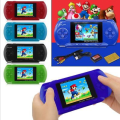 3 inch PVP Gaming Console with preloaded games. Green, Red, Blue and Black colors.