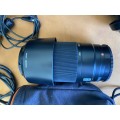 Sony Alpha A100 Digital SLR Camera, 18-70mm + 300mm Telephoto Lenses + Bags